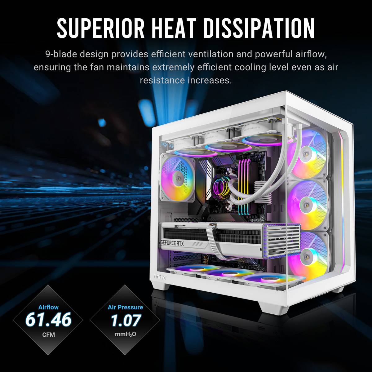 ANTEC P12R PWM ARGB REVERSE Fan PC Gehäuselüfter, weiß-4