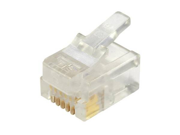 BEL Stewart 937-SP-3066R Modular-Stecker 6P6C Rundkabel ungeschirmt für Litzen