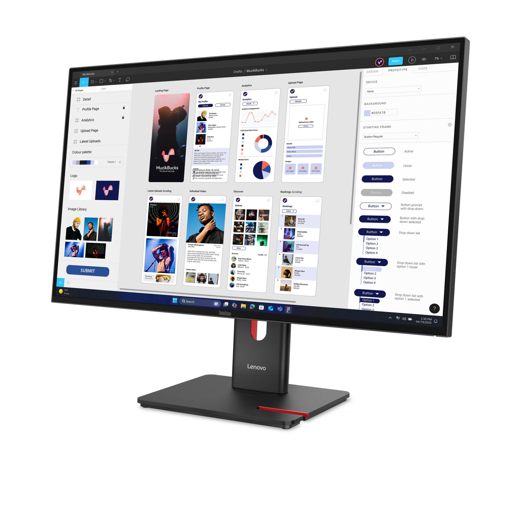 Lenovo ThinkVision T32UD-40 - LED-Monitor - 81.3 cm (32")-1