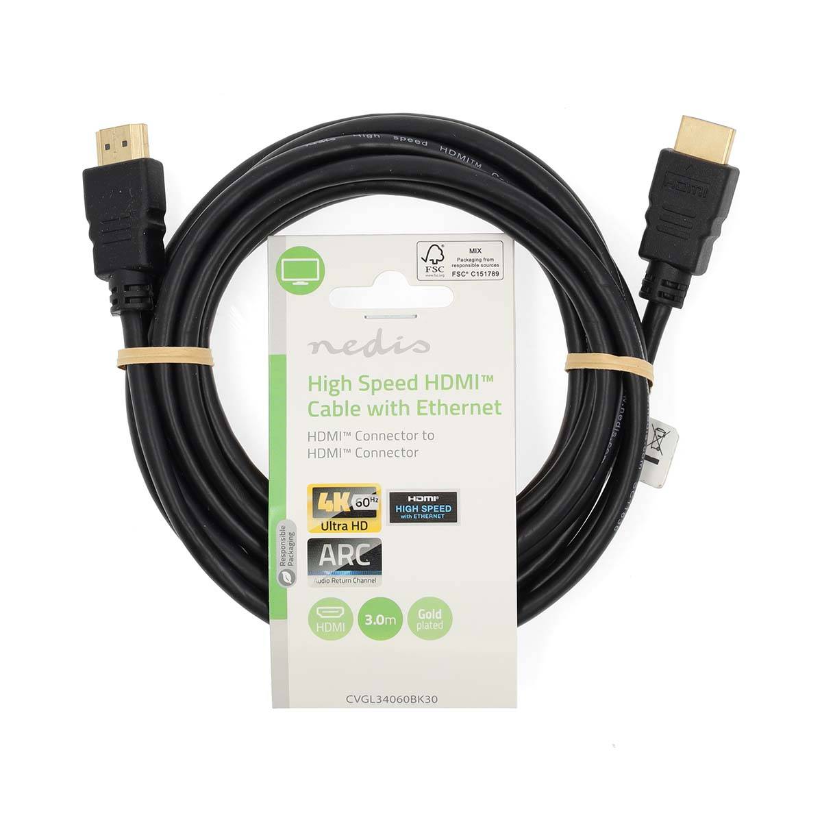Nedis Premium - Hohe Geschwindigkeit - HDMI-Kabel-2