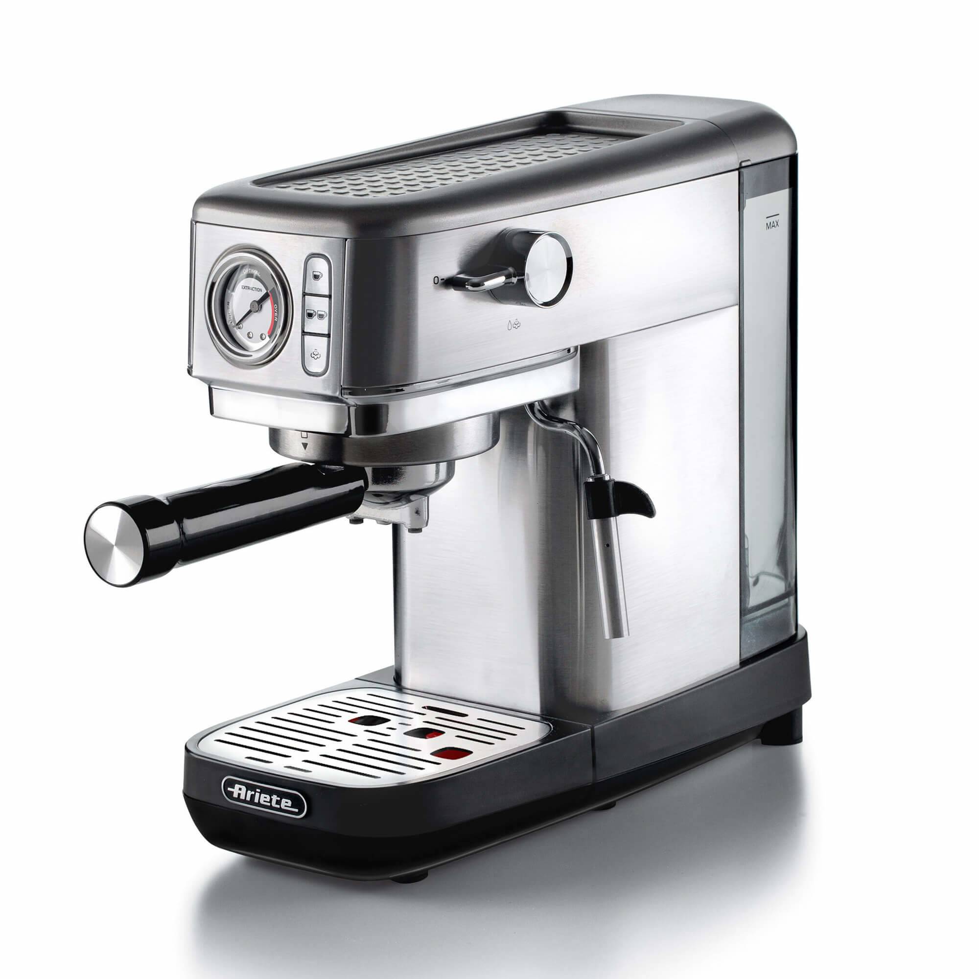 ARIETE - 1381 - Espressomaschine - 1,1 l - Kaffeepad - Gemahlener Kaffee - 1300 W - Silber-1