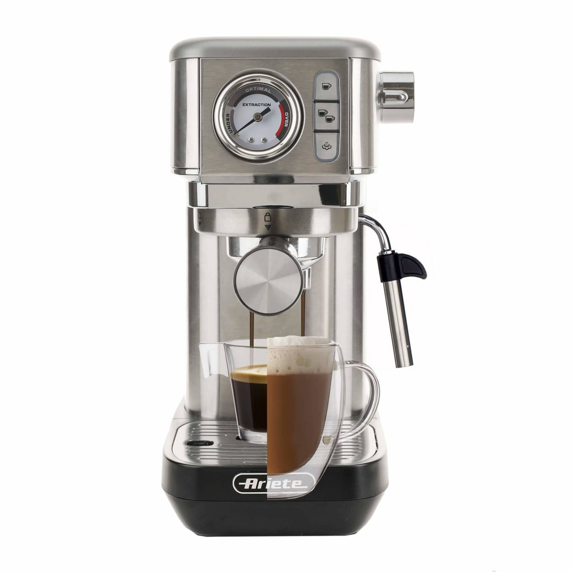 ARIETE - 1381 - Espressomaschine - 1,1 l - Kaffeepad - Gemahlener Kaffee - 1300 W - Silber-2