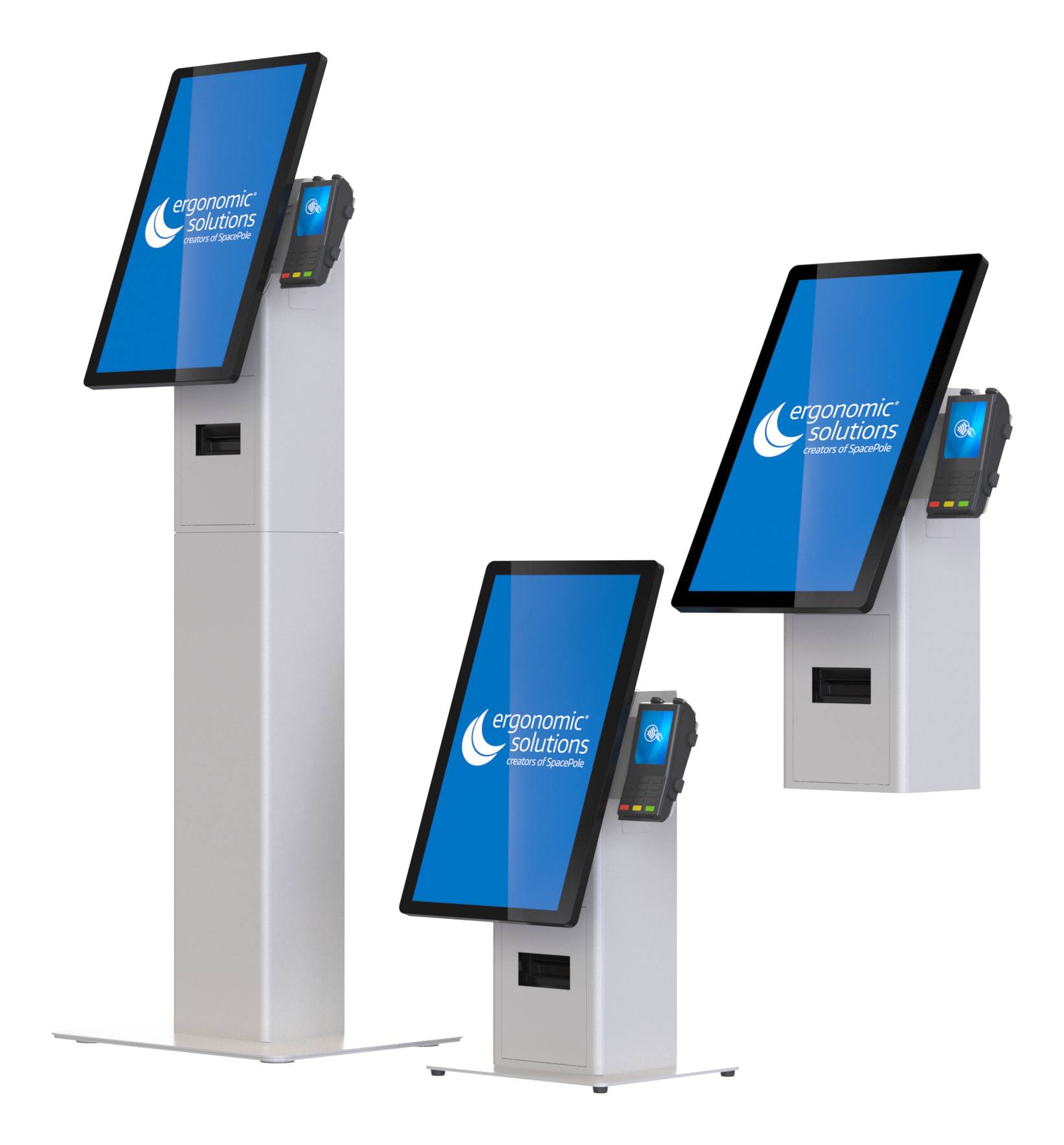 SpacePole Kiosk SPK401-02, Kiosk Set, Schwarz, Metall, 75 x 75 mm, 100 x 100 mm,-1