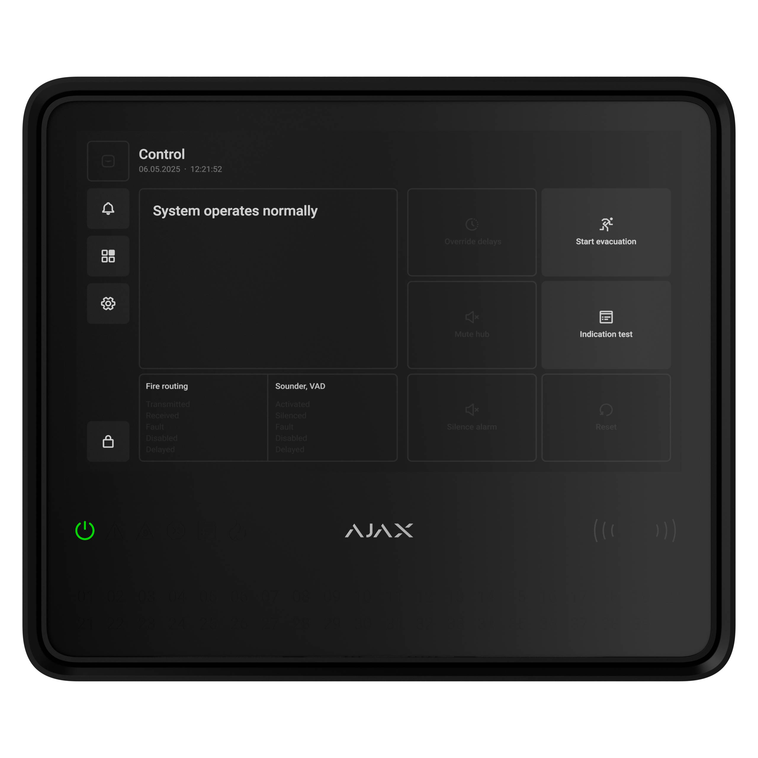 Ajax Systems EN54 Fire Hub Jeweller Schwarz-2