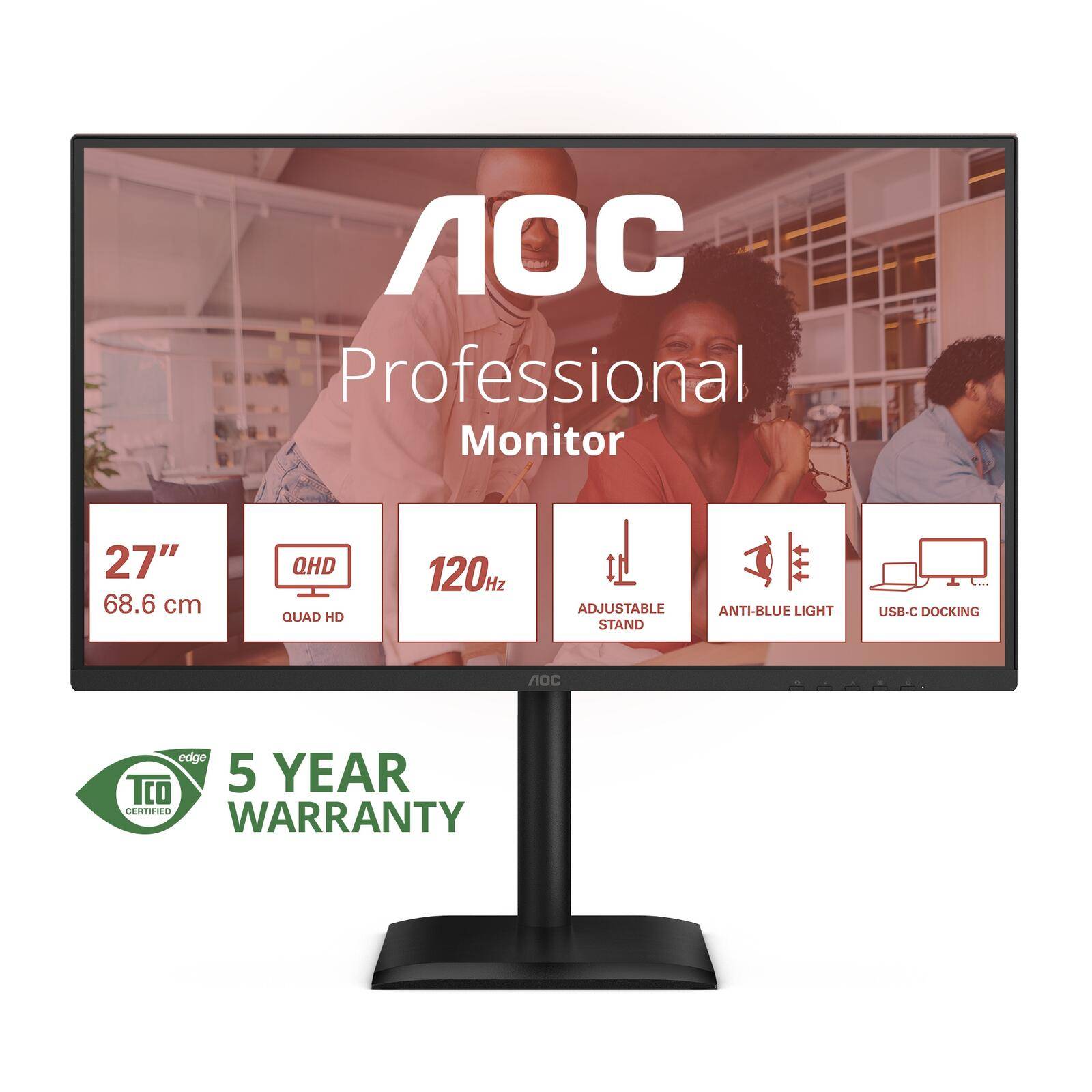 AOC Q27E4CV - LED-Monitor - 68.6 cm (27") - 2560-0