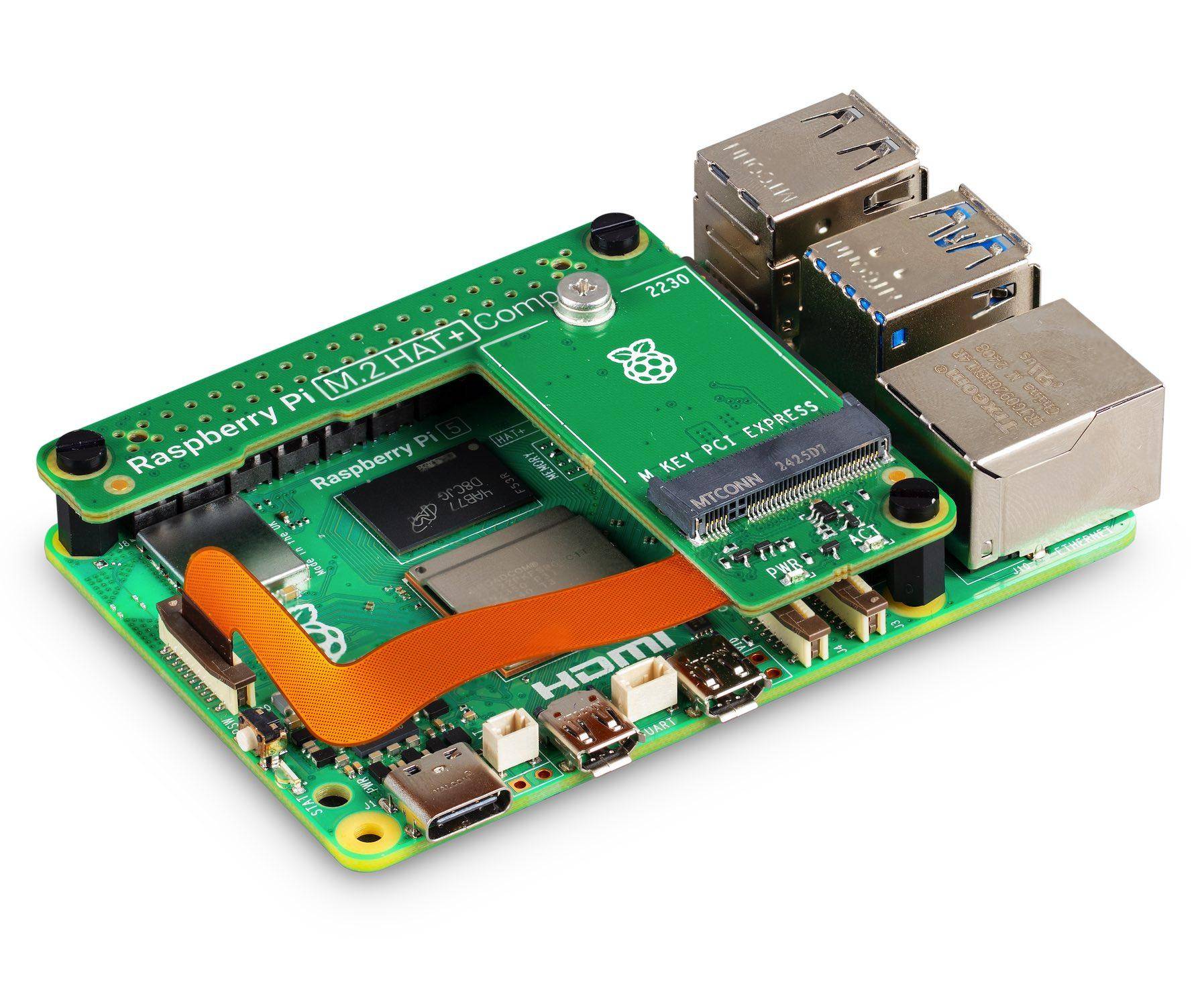 PCIe M.2 HAT für Raspberry Pi 5, M-Key, Compact-1