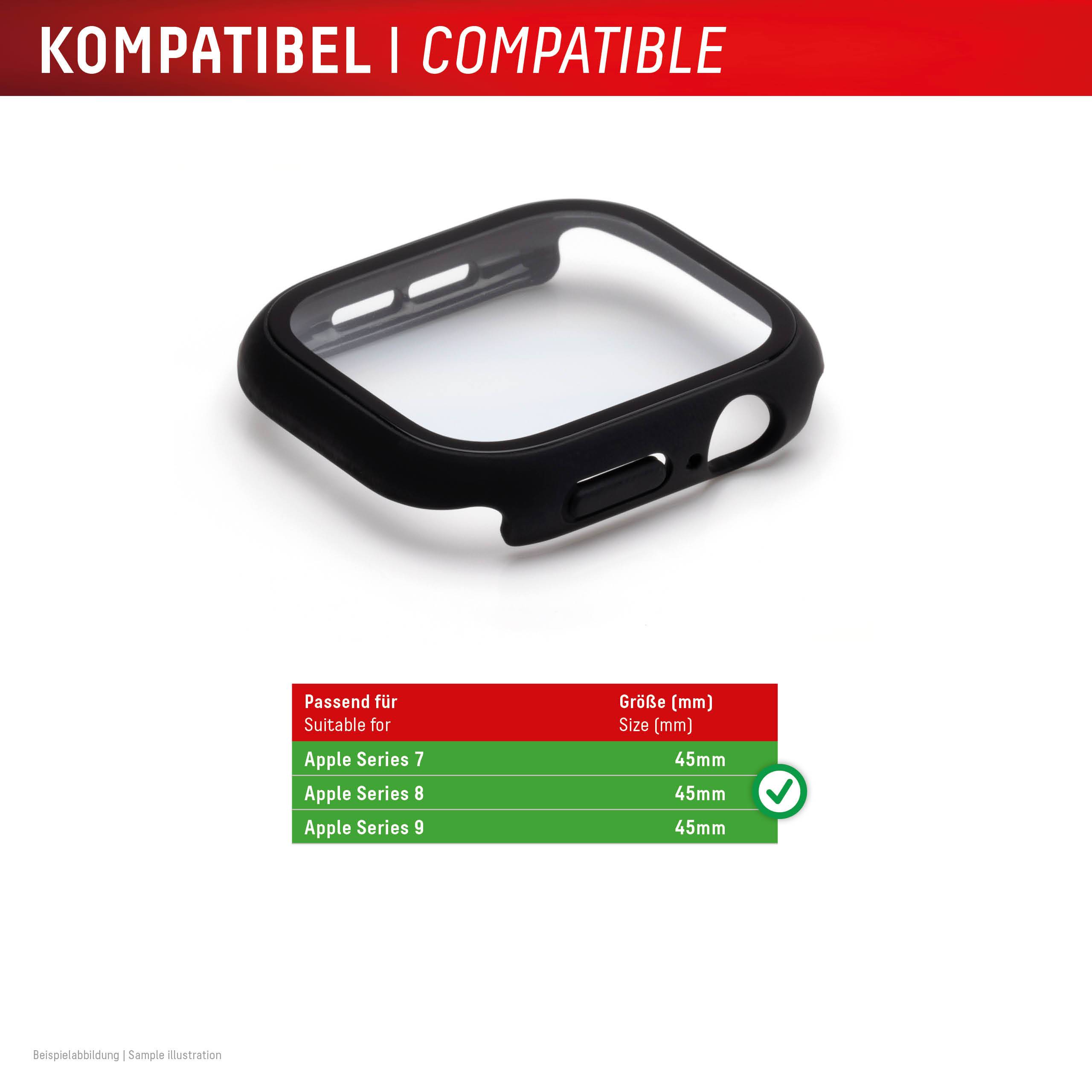 E.V.I. 02131, Displayschutz, Smartwatch, Transparent, Apple, Apple Watch 10 (42mm), Polycarbonat (PC), Gehärtetes Glas-1