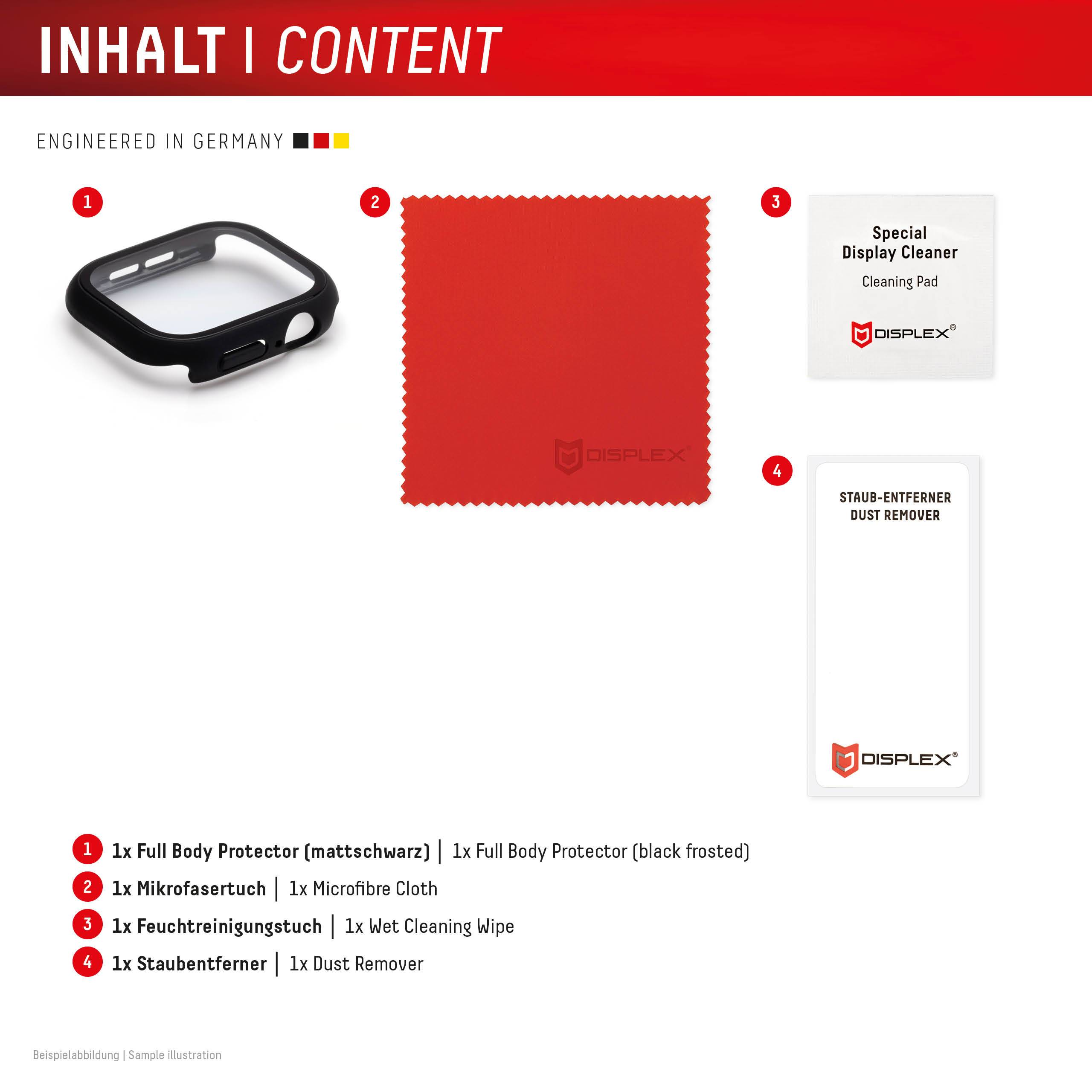 E.V.I. 02131, Displayschutz, Smartwatch, Transparent, Apple, Apple Watch 10 (42mm), Polycarbonat (PC), Gehärtetes Glas-3
