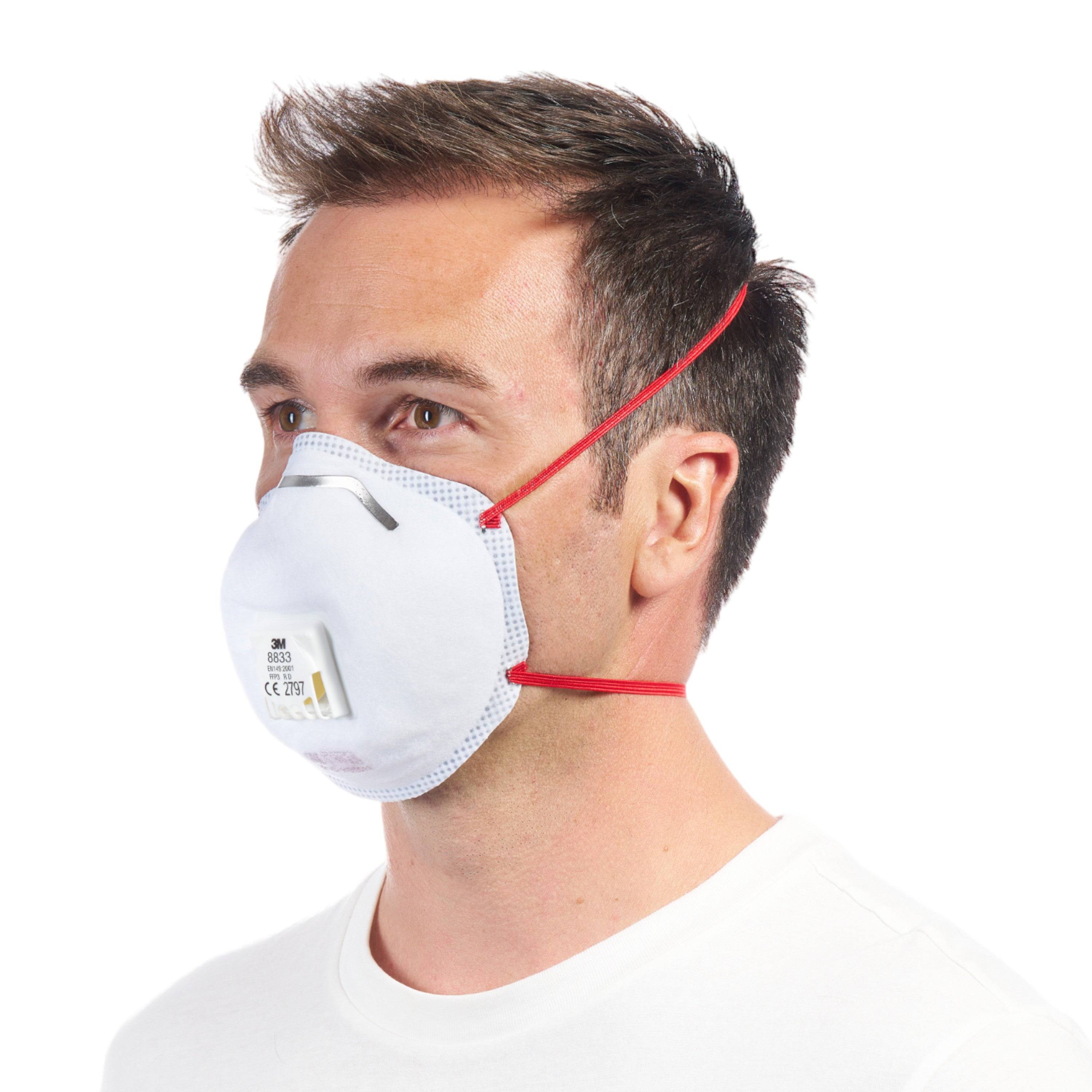 3M - Atemschutzmasken Cool Flow™ 8833 FFP3 DIN EN 149:2001, A1:2009, 2 St.-1
