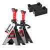 HEYNER® Unterstellbock 3 t, 2er Set mit Gummiauflage, Hubhöhe 290-440 mm verstärkter Stützbock mit 3 t Traglast &