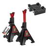 HEYNER® Unterstellbock 6 t, 2er Set mit Gummiauflage, Hubhöhe 400-620 mm verstärkter Stützbock mit 6 t Traglast und