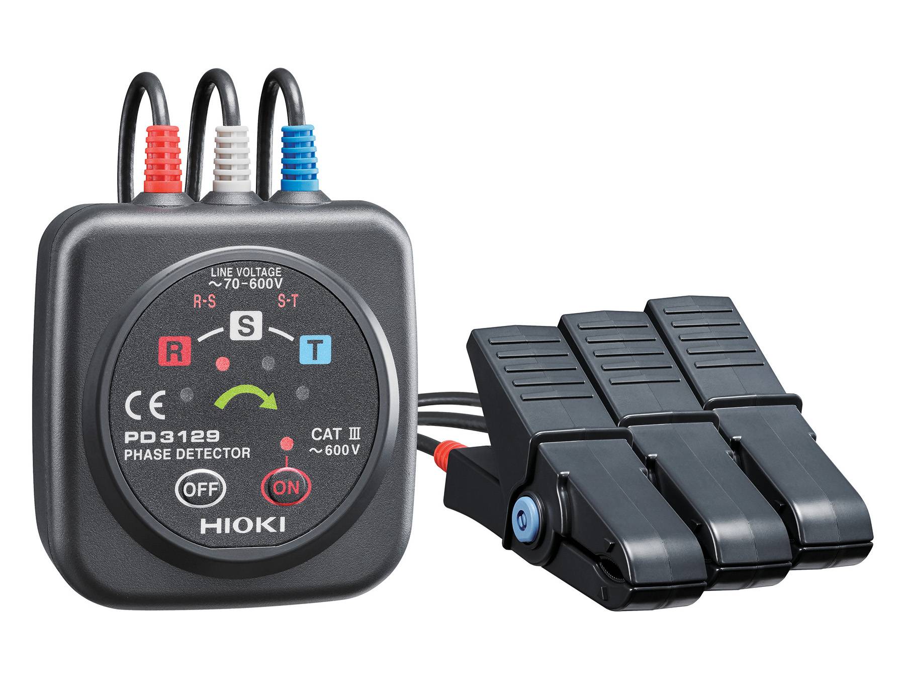 Hioki PD3129 - Kontaktloser Drehrichtungsprüfer für Drehstromsysteme-0