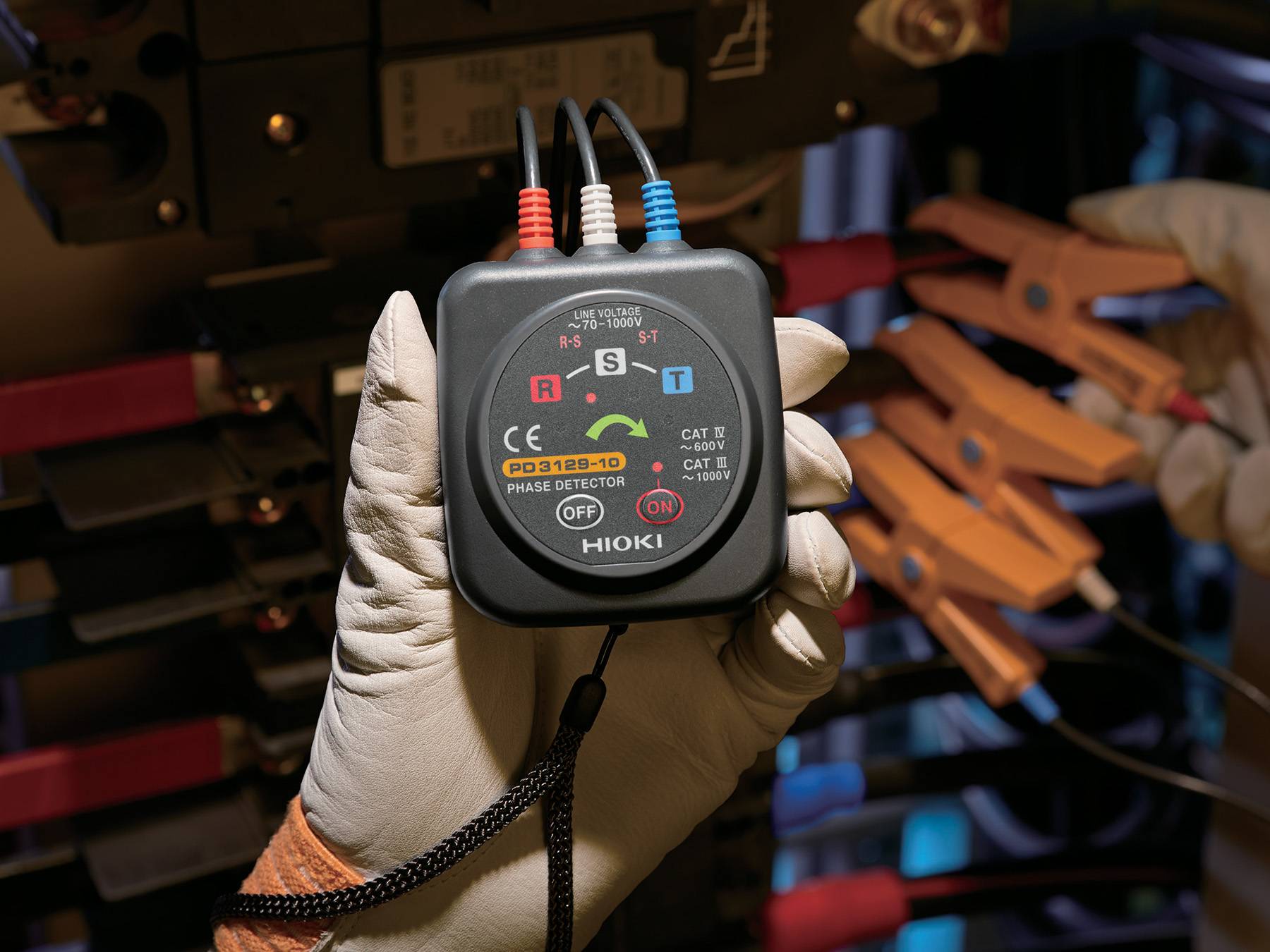 Hioki PD3129-10 - Kontaktloser Phasen- und Drehfeldprüfer für Drehstromsysteme-1