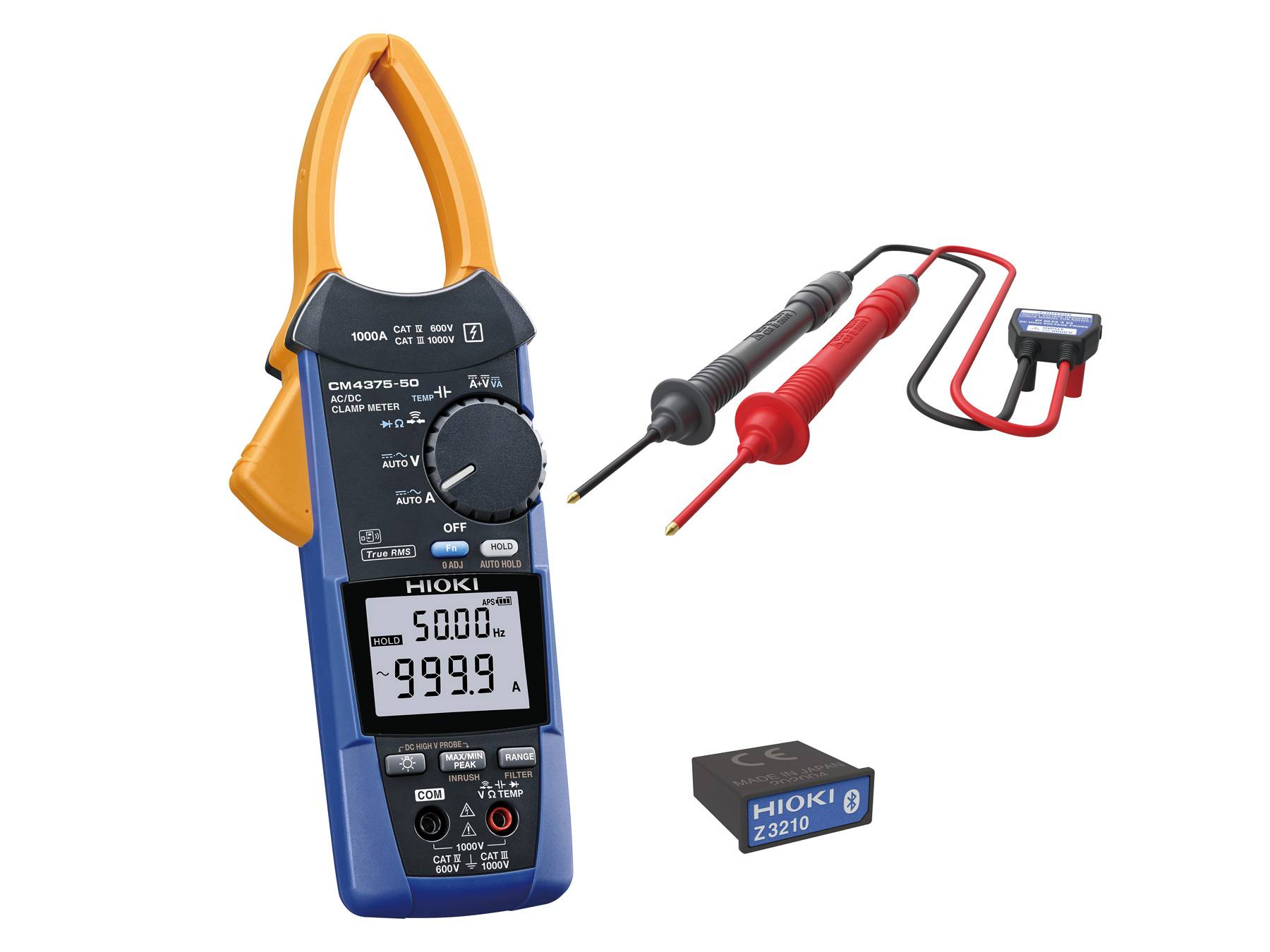 Hioki CM4375-93 - Zangenmultimeter-PV-Kit, 1000 A AC/DC, 2000 V DC und Bluetooth-0