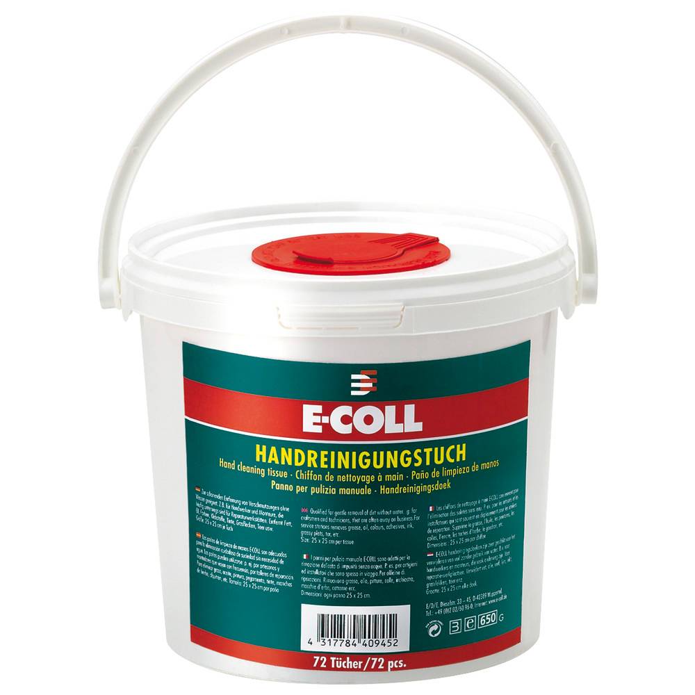 E-COLL Handreinigungstücher, 25 x 25 cm, 72 Stück-0