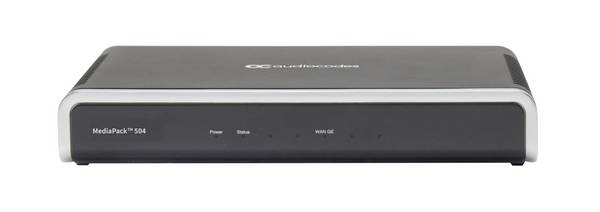 Audiocodes MediaPack 502 analog VoIP gateway with 2 FXS Voice Interfaces with software upgradable option to 4 FXS