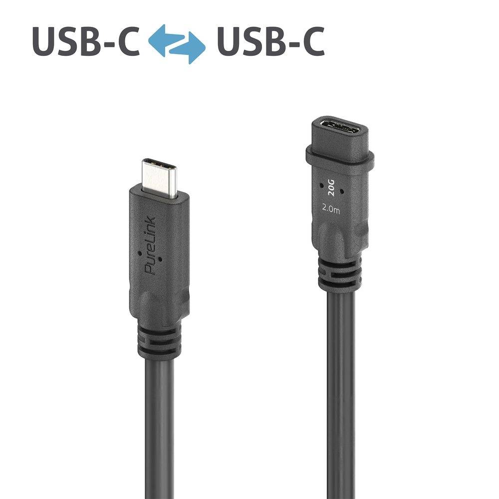 Premium USB4 Gen2 Micro Coax USB-C Stecker / Buchse Verlängerungskabel, 2.00m-0