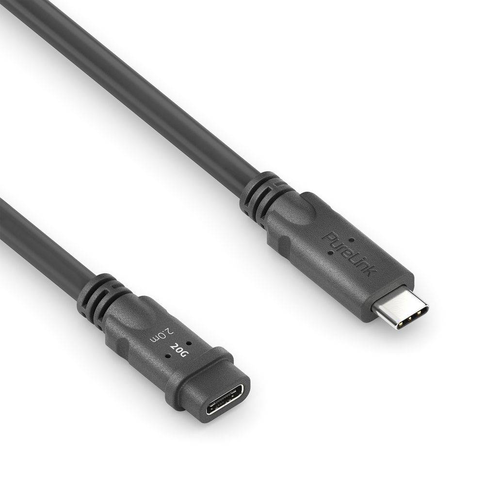 Premium USB4 Gen2 Micro Coax USB-C Stecker / Buchse Verlängerungskabel, 2.00m-2