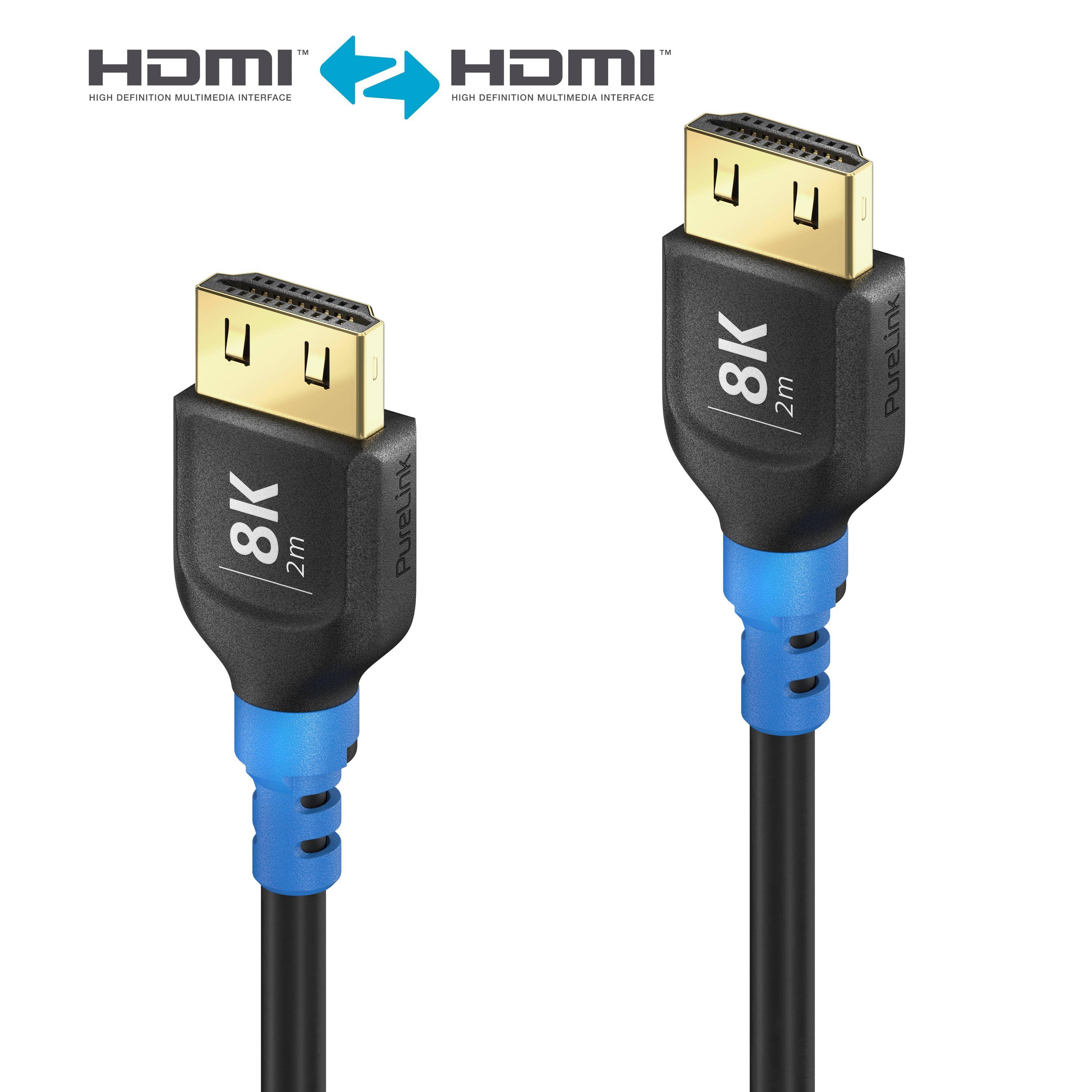 8K Ultra High Speed HDMI Kabel, schwarz, 2.00m, Single Cable-0
