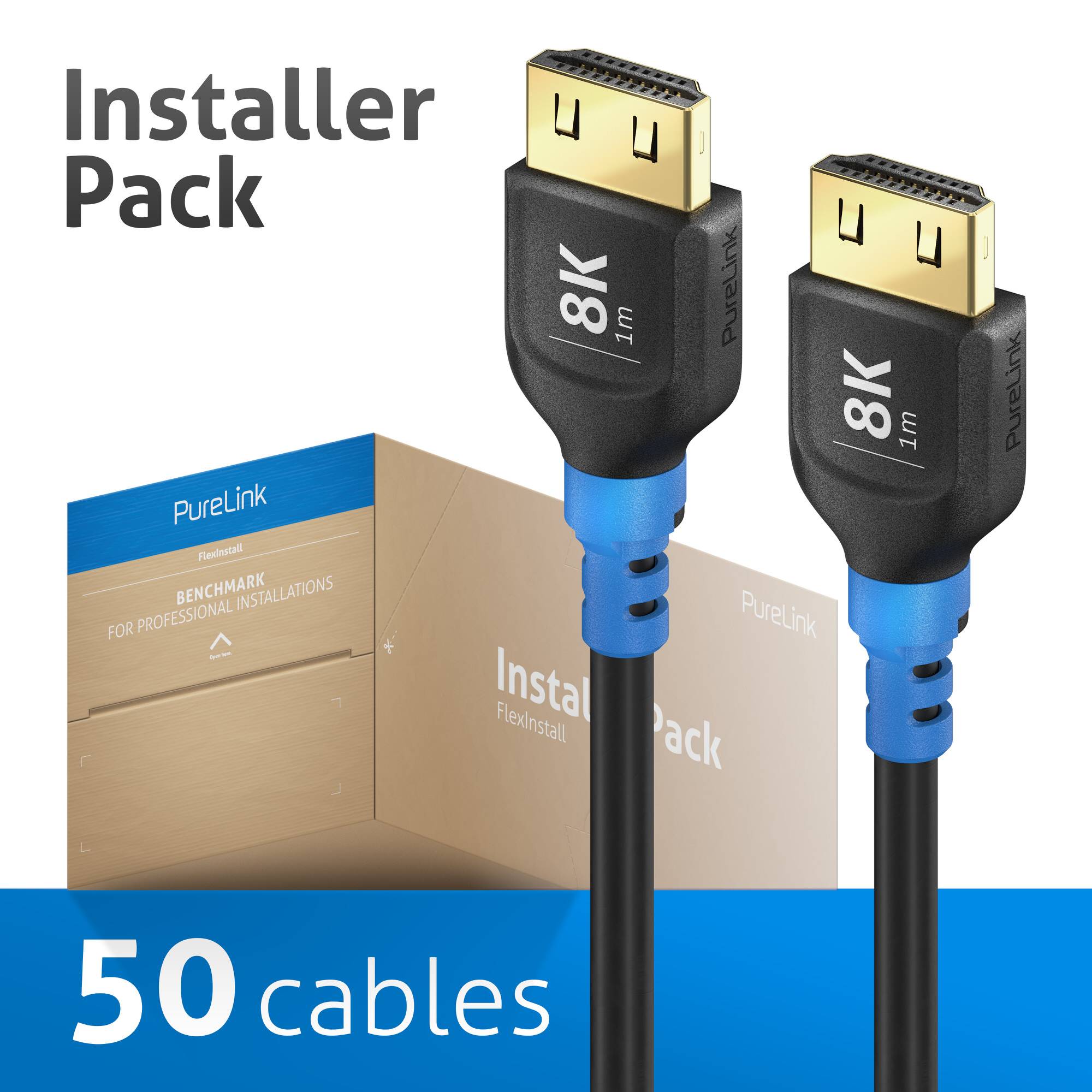 8K Ultra High Speed HDMI Kabel, schwarz, 1.00m, Installer Pack 50pcs-0
