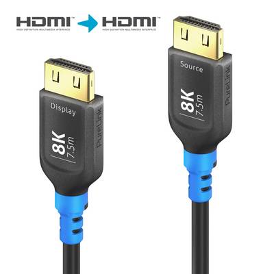 8K Ultra High Speed HDMI AOC Glasfaserkabel, schwarz, 7.50m, Single Cable-0
