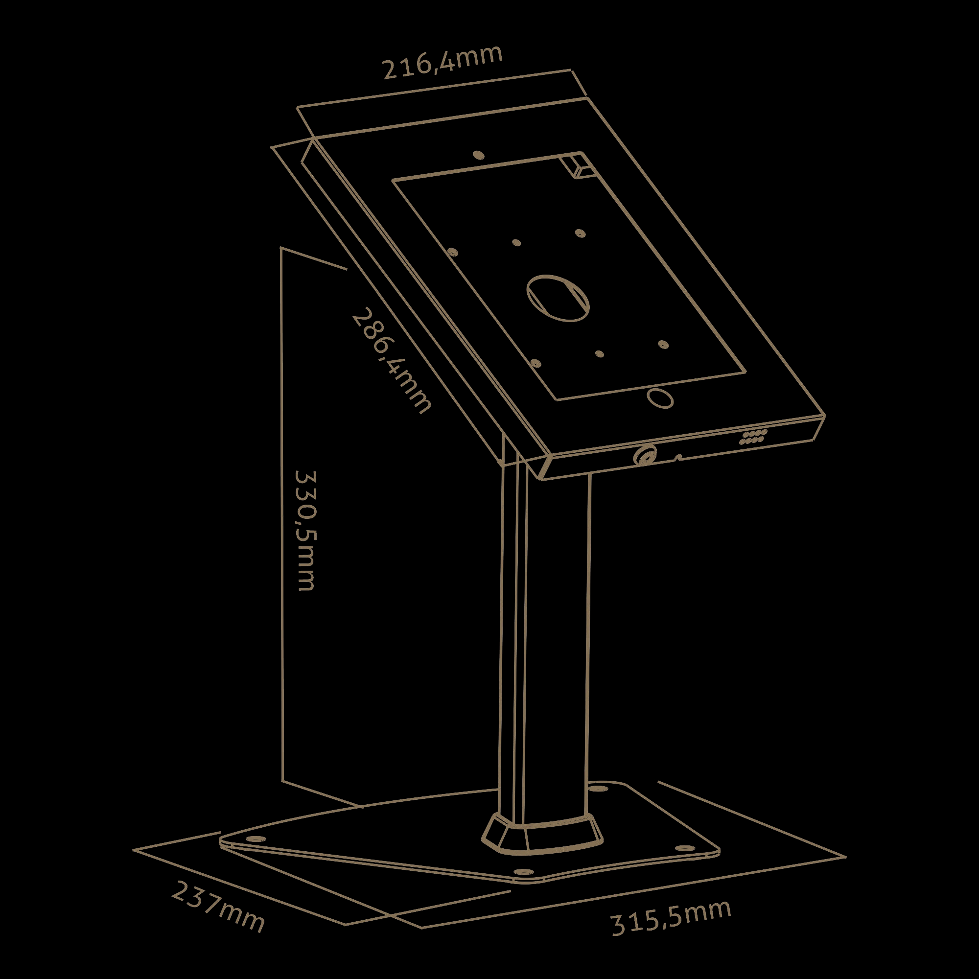 PureMounts® Tablet Standfuß - iPad-1