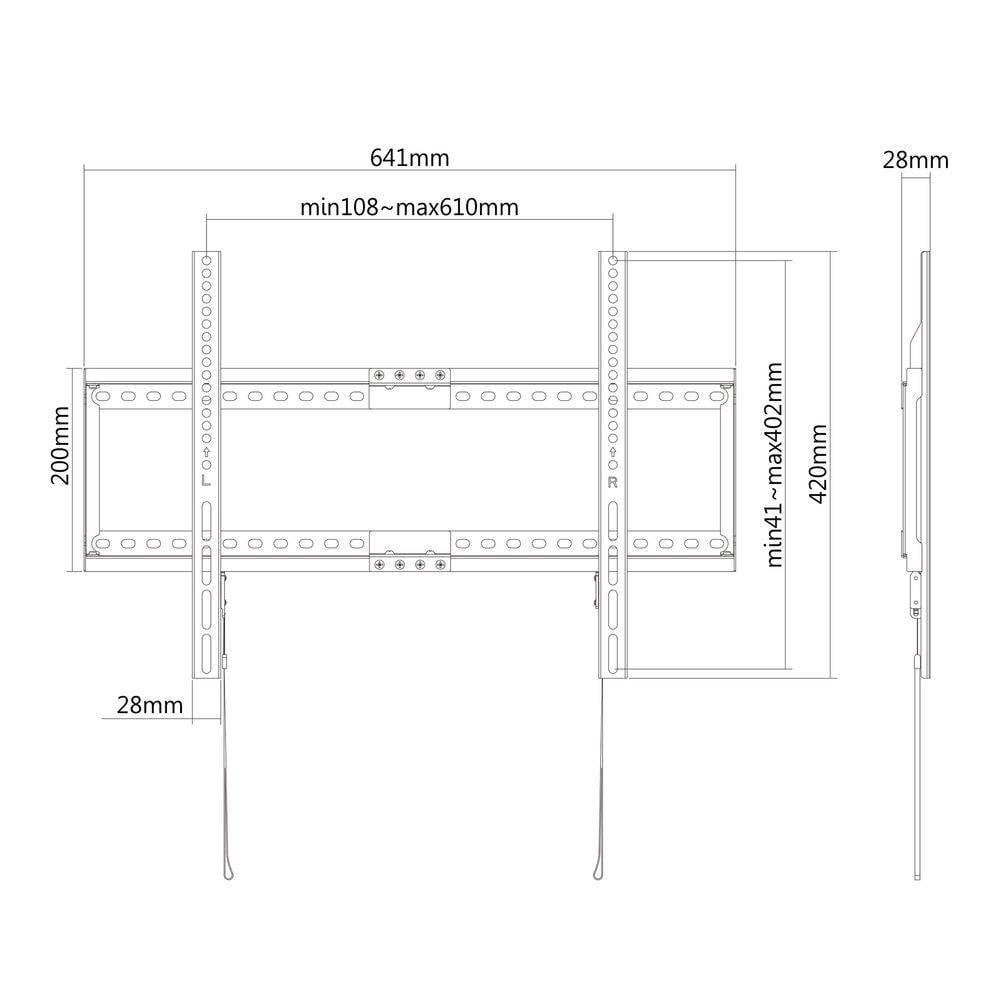 TV-Halterung - FIX - VESA 600x400 - 37-80"-3