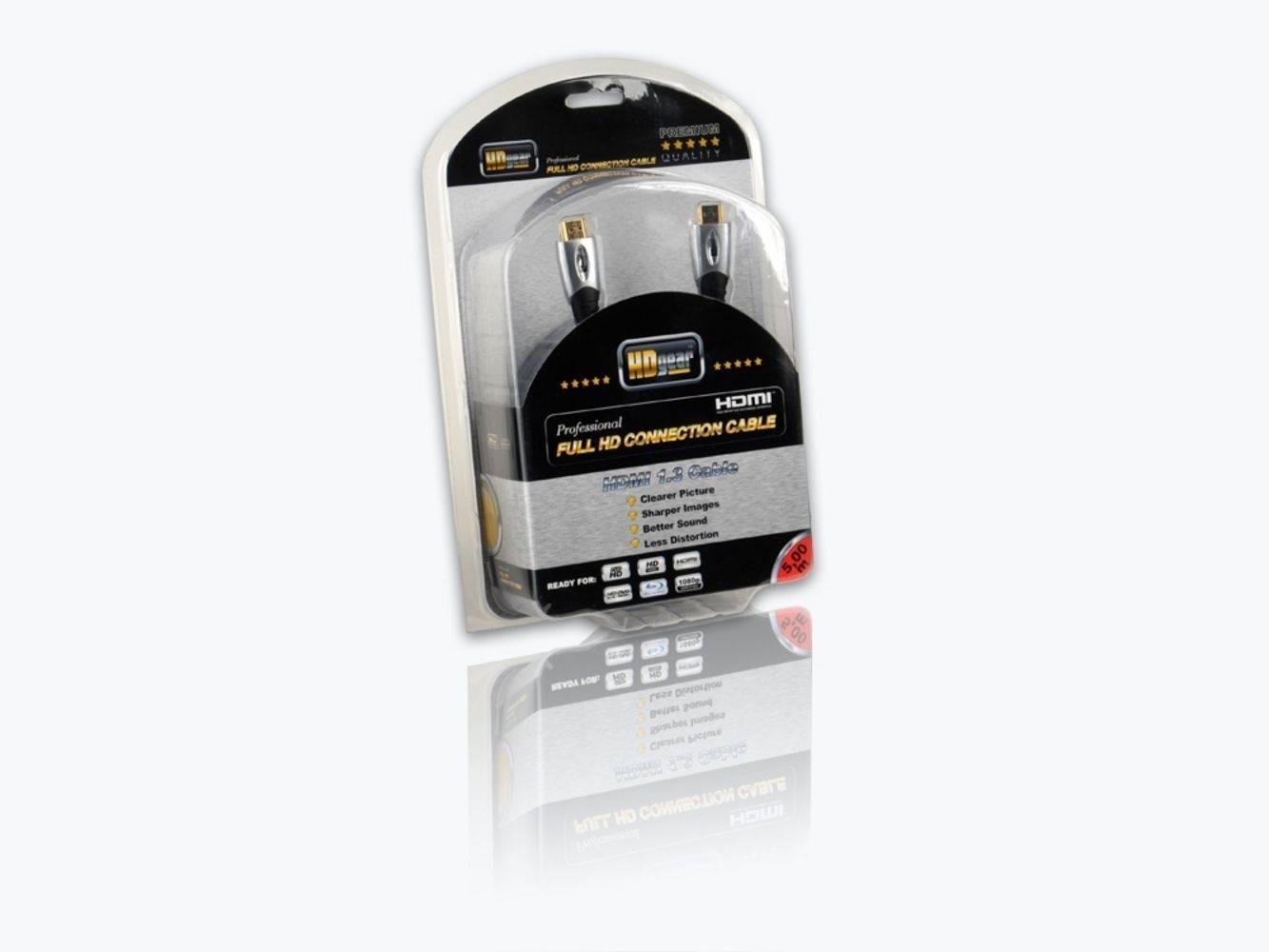 HDMI-Kabel mit Ethernet, FullHD 1080p - 5.00m, schwarz-2