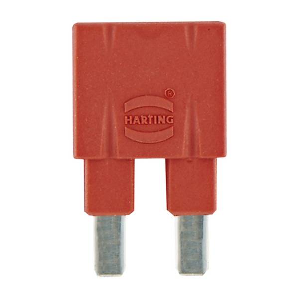 HARTING Steckbrücke längs, 1x2 rot 16A - 1 Stück