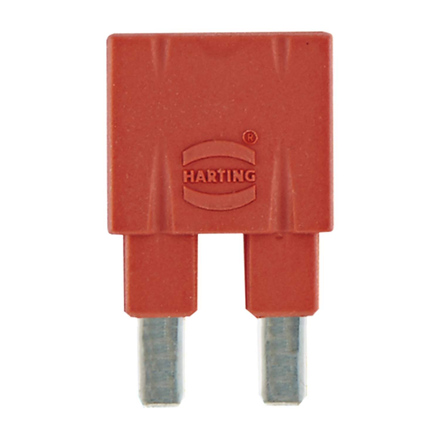 HARTING Steckbrücke längs, 1x2 rot 16A - 1 Stück-0