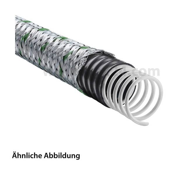 FLEXA AIRflex-KUW-EDU Spiralschutzschlauch PVC Mantel mit Stahldrahtgeflecht AD 45,0mm, ID 37,0mm Mindestbiegeradius