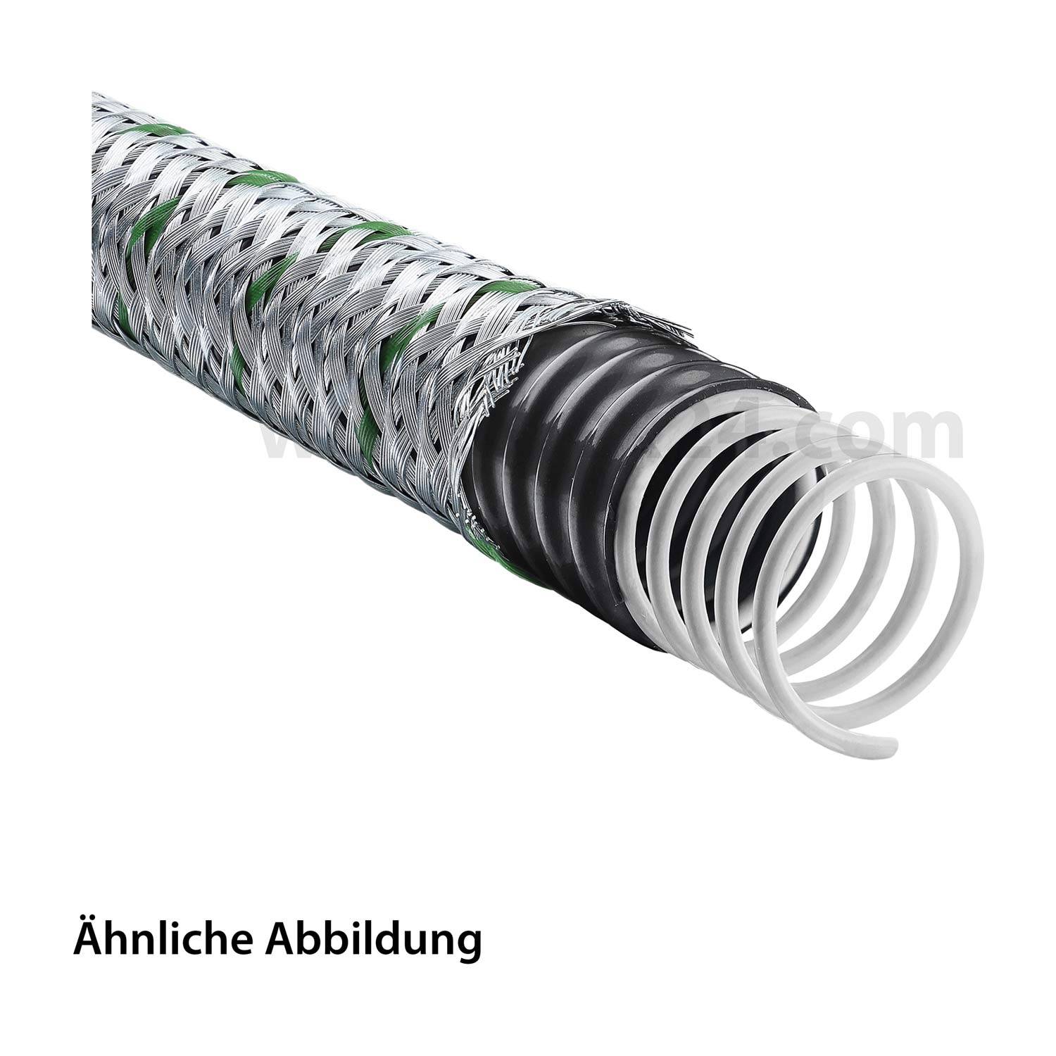 FLEXA AIRflex-KUW-EDU Spiralschutzschlauch PVC Mantel mit Stahldrahtgeflecht AD 45,0mm, ID 37,0mm Mindestbiegeradius-0