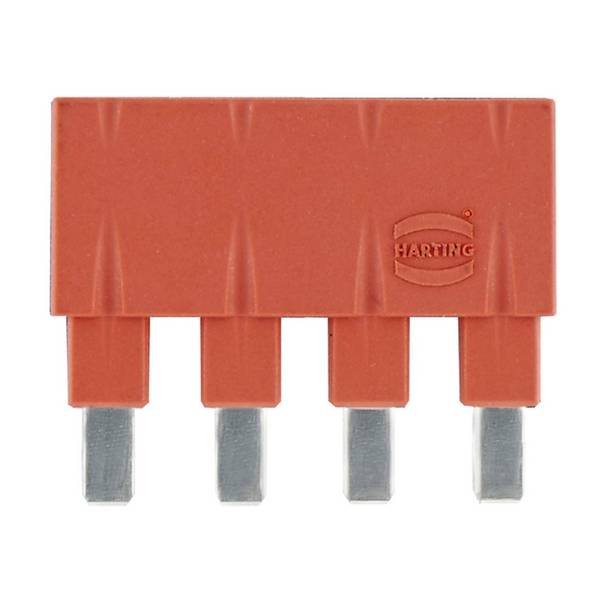 HARTING Steckbrücke längs, 1x4 rot 16A - 1 Stück