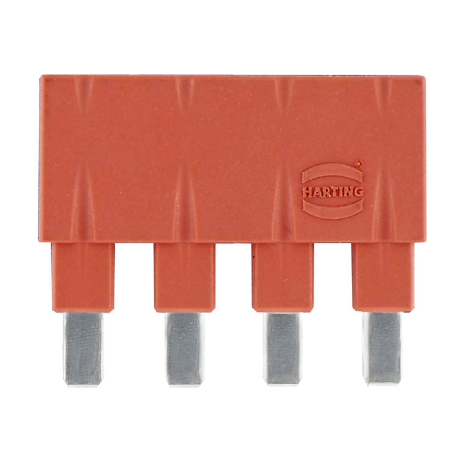 HARTING Steckbrücke längs, 1x4 rot 16A - 1 Stück-0