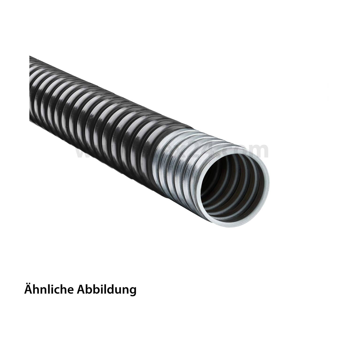 FLEXA SPR-PVC Metallschutzschlauch mit PVC Mantel AD 9,0mm, ID 6,0mm eingehaktes Profil, Mindestbiegeradius bewegt-0