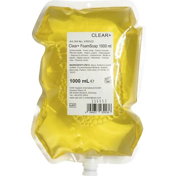 Schaumseife Clear+ pH-neutral Inhalt 1 Liter VE 4 Stk. CWS Hygiene Deutschland GmbH & Co. KG 84858649