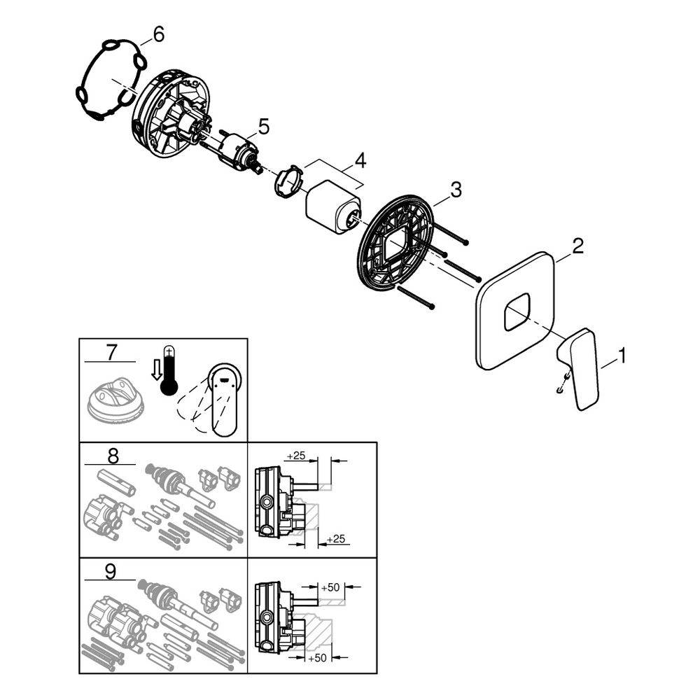 Grohe Einhand-Brausebatterie Cubeo 101777, 1 Stk.-3