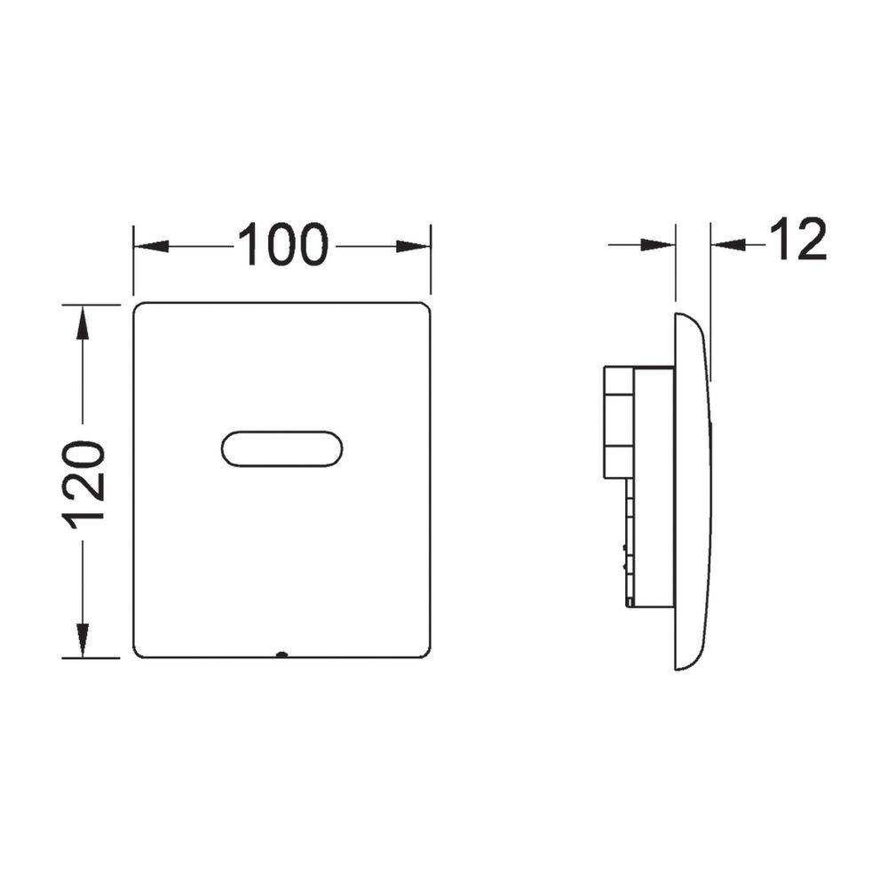Tece planus Elektronik Urinal 230/12 V-Netz, Edelstahl gebürstet-2