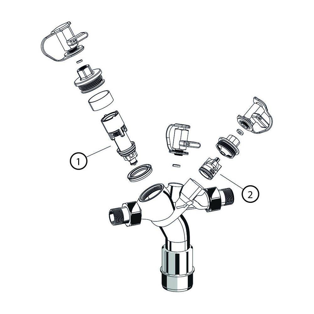 Resideo Systemtrenner BA295S-LF BA, Messing bleifrei, R 1 1/4"-1