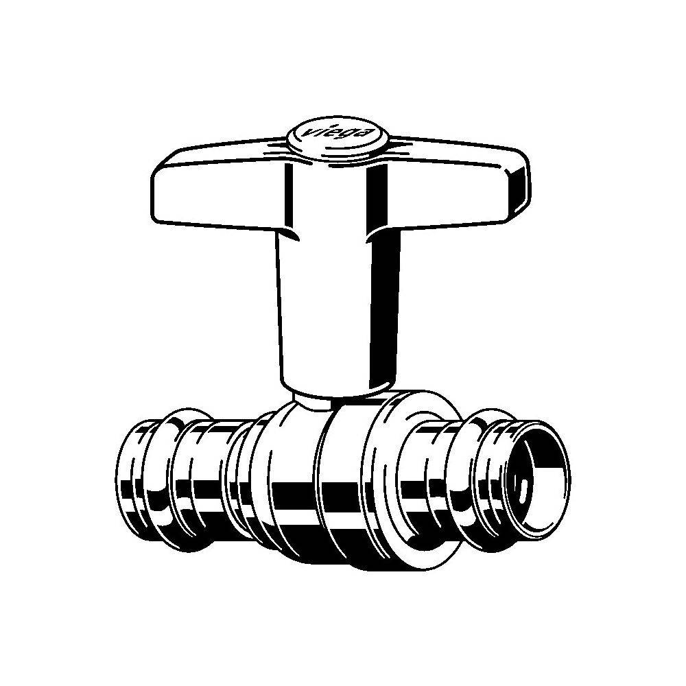 Viega Easytop XL Kugelhahn mit SC-Contur 2275, d. 15mm, Siliziumbronze-1