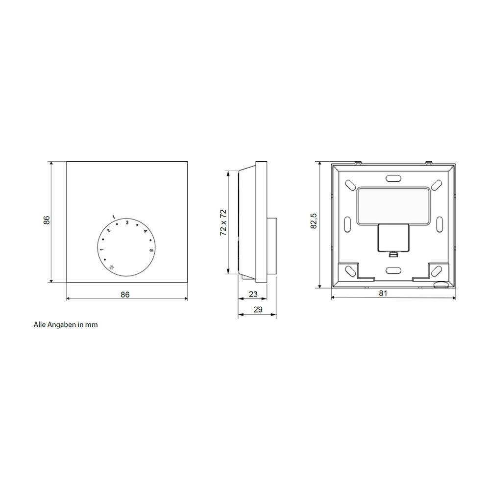 ZEWOTHERM Raumthermostat 230 V Aufputz / Analog, VPE 1 Stück-1