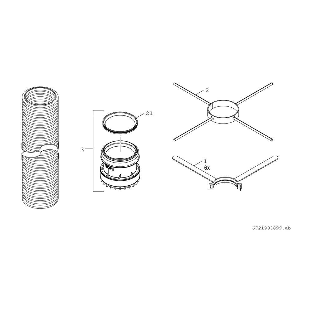 Bosch Grundpaket Flexleitung FC-Set-F110, Länge 15m, D 110mm-1