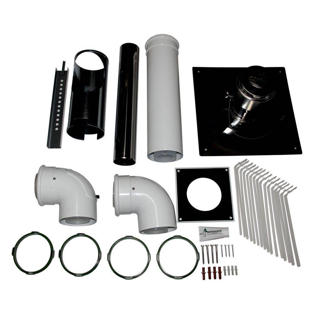 Wolf Anschluss-Set DN 80/125-C33x 80/125 im Schacht, Abdeckung Edelstahl-1