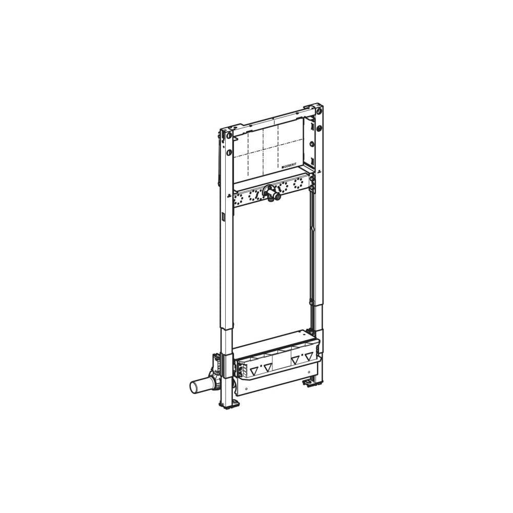 Geberit Duofix Element für Dusche, 130cm Metall-/Holzständerw., Wandablauf, Wandarmatur UP, Estrichhöhe am Einlauf-3