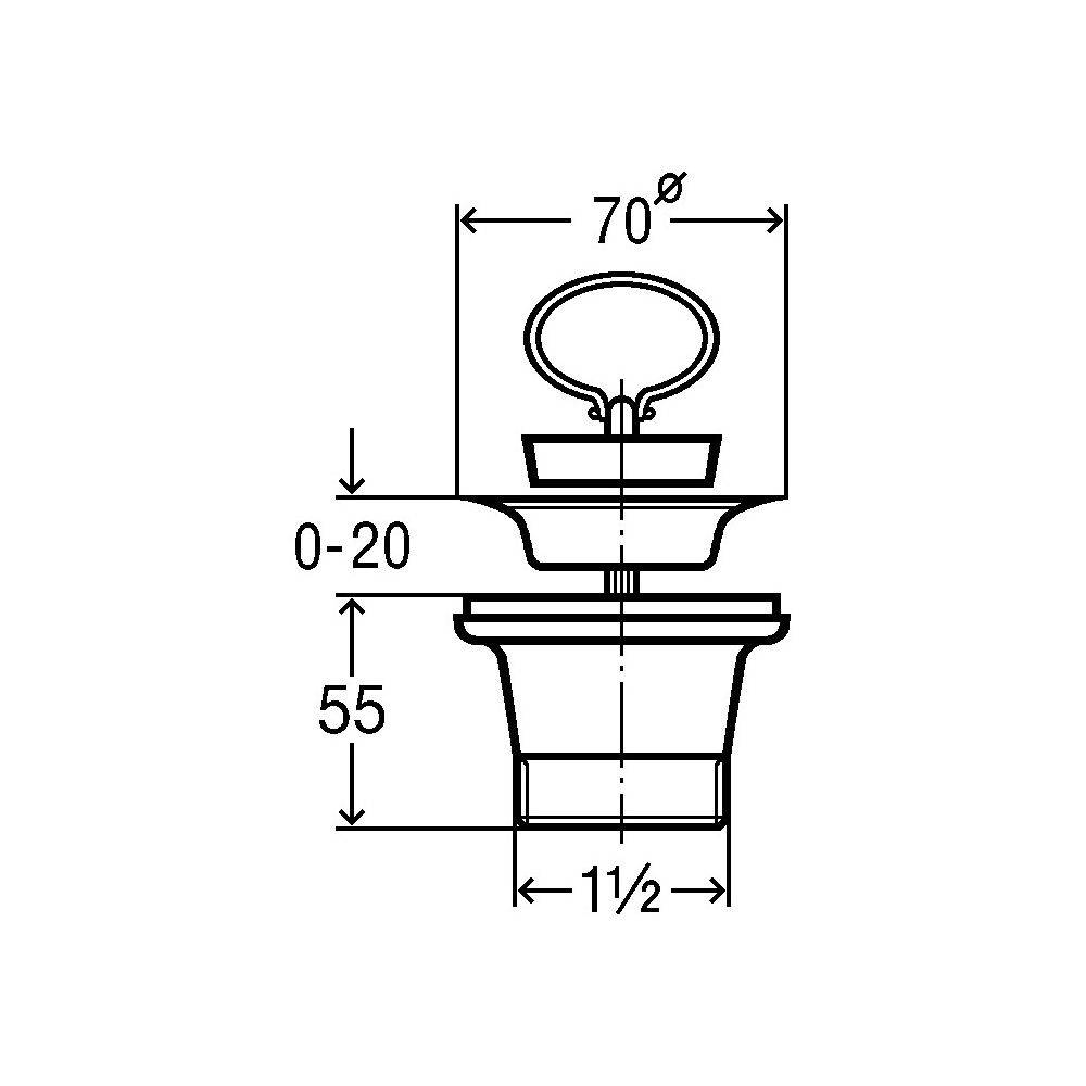 Viega Ablaufventil 7622.31, G 1 1/2" x 70mm, Kunststoff, Weiß-2