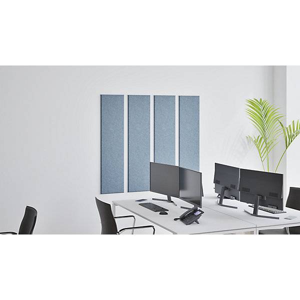 Akustik-Wandplatte HxB 1200 x 300 mm VE 4 Stk blau ab 10 VE. TAKKT Industrial & Packaging GmbH 84303849-2