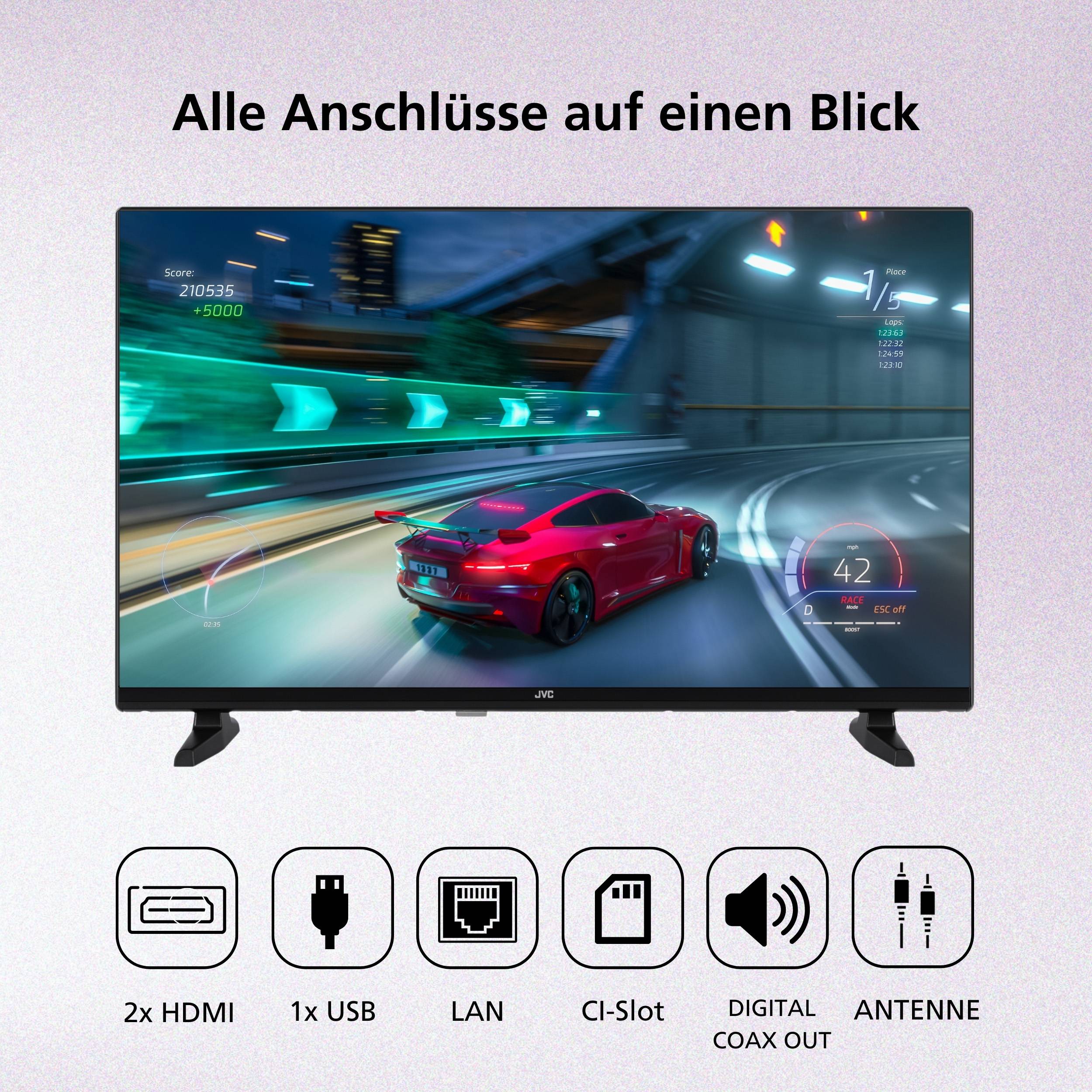 JVC LT-32VRF3555 Fernseher 32 Zoll Fire TV Full HD Smart TV HDR TV Alexa Triple-Tuner LED TV (2025)-3