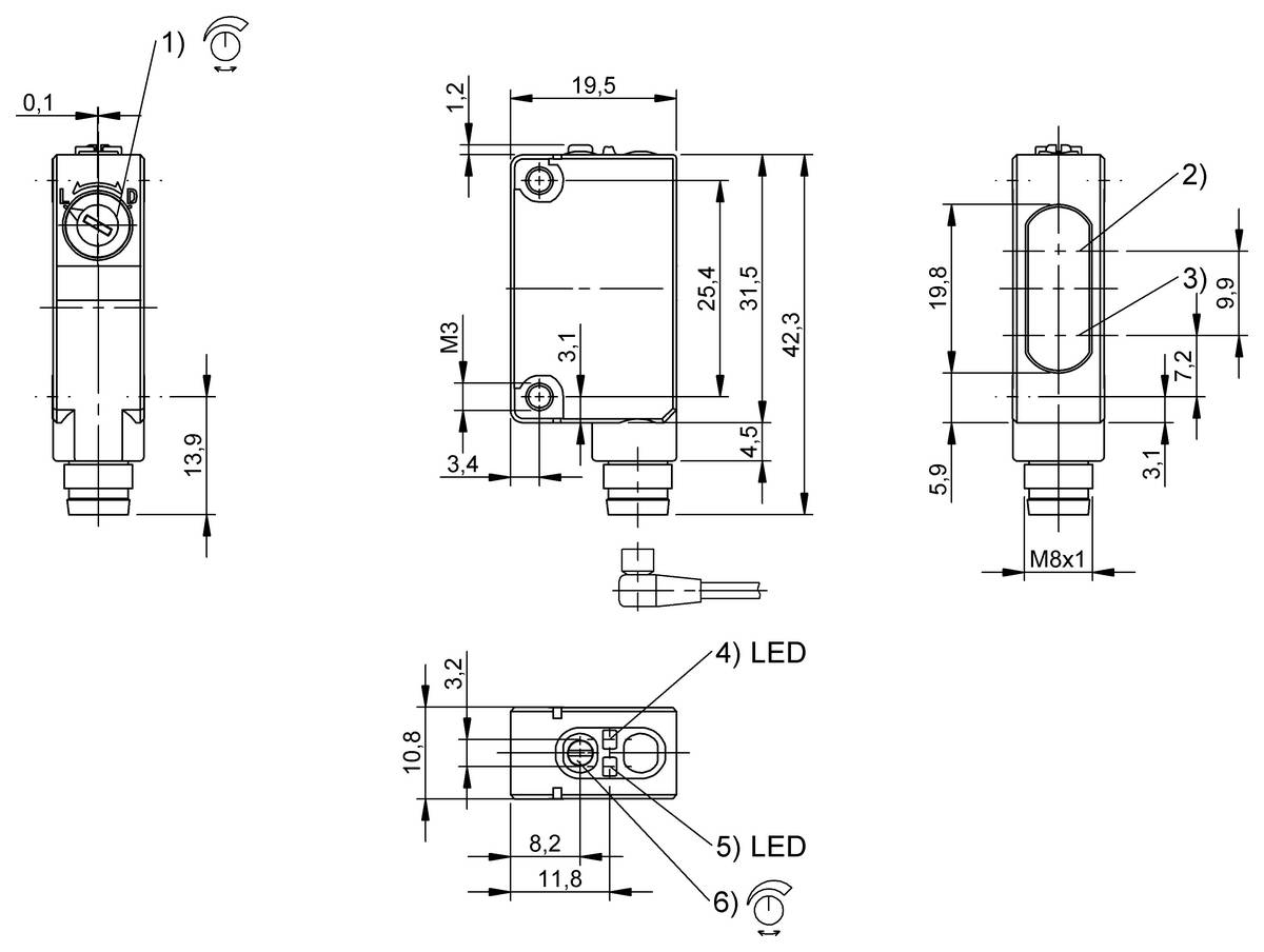 BALLUFF Optoelektronischer Sensor - BOS02A2, 1 St.-1