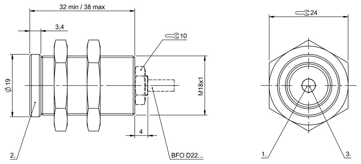 BALLUFF Einstellbares Optikmodul - BAM01U2, 1 St.-1