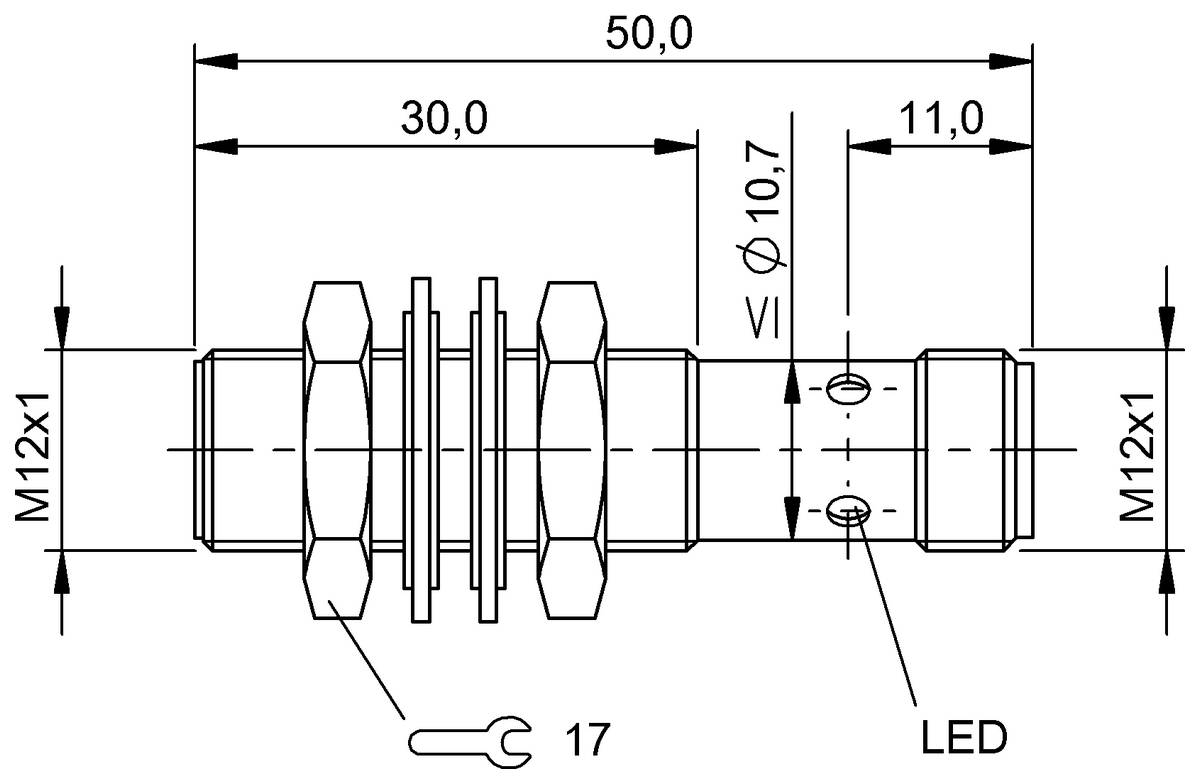BALLUFF BES 516-325-E5-Y-S4, Induktive Näherungsschalter, P/n: BES030K-1